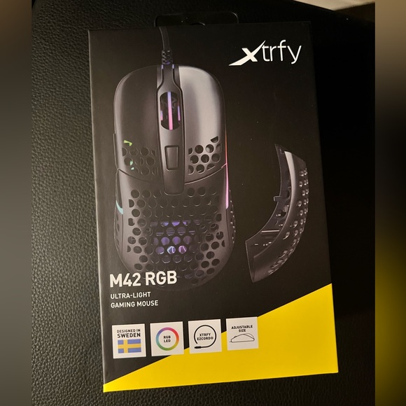 LIKE NEW. Xtrfy M42 RGB Ultra Light Gaming Mouse - Black - Picture 4 of 4